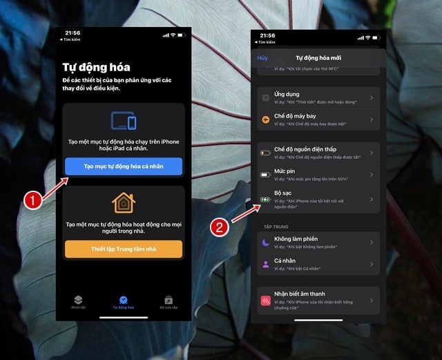 Để thời gian sạc iphone được rút ngắn bnaj vào tự động hóa