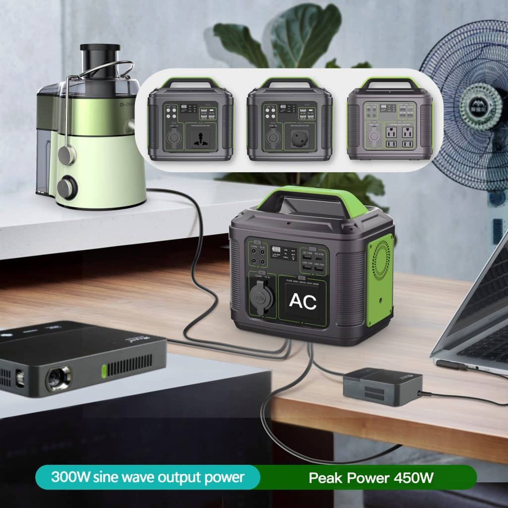 Trạm Sạc Dự Phòng Dung Lượng Lớn Cổng AC 02 Project P302 80000Mah 300W/220V