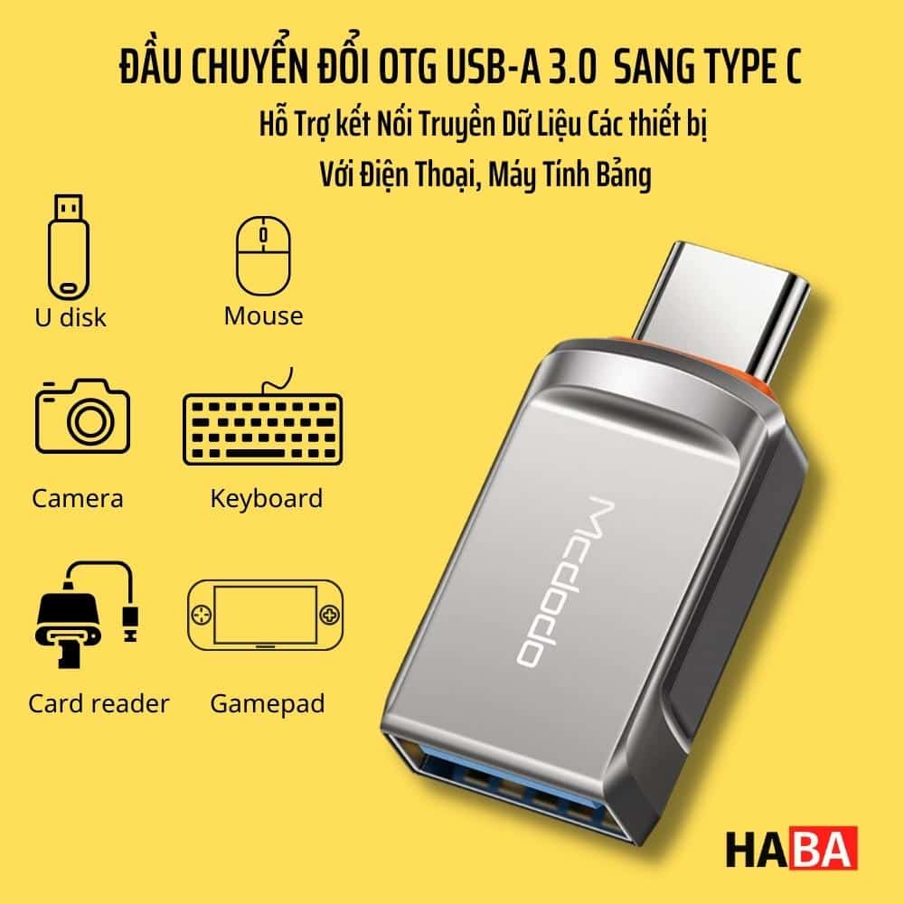 Đầu chuyển đổi USB A sang Type-C