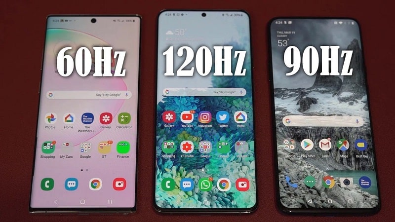 Tần số lướt màn hình ảnh hưởng đến thời lượng pin