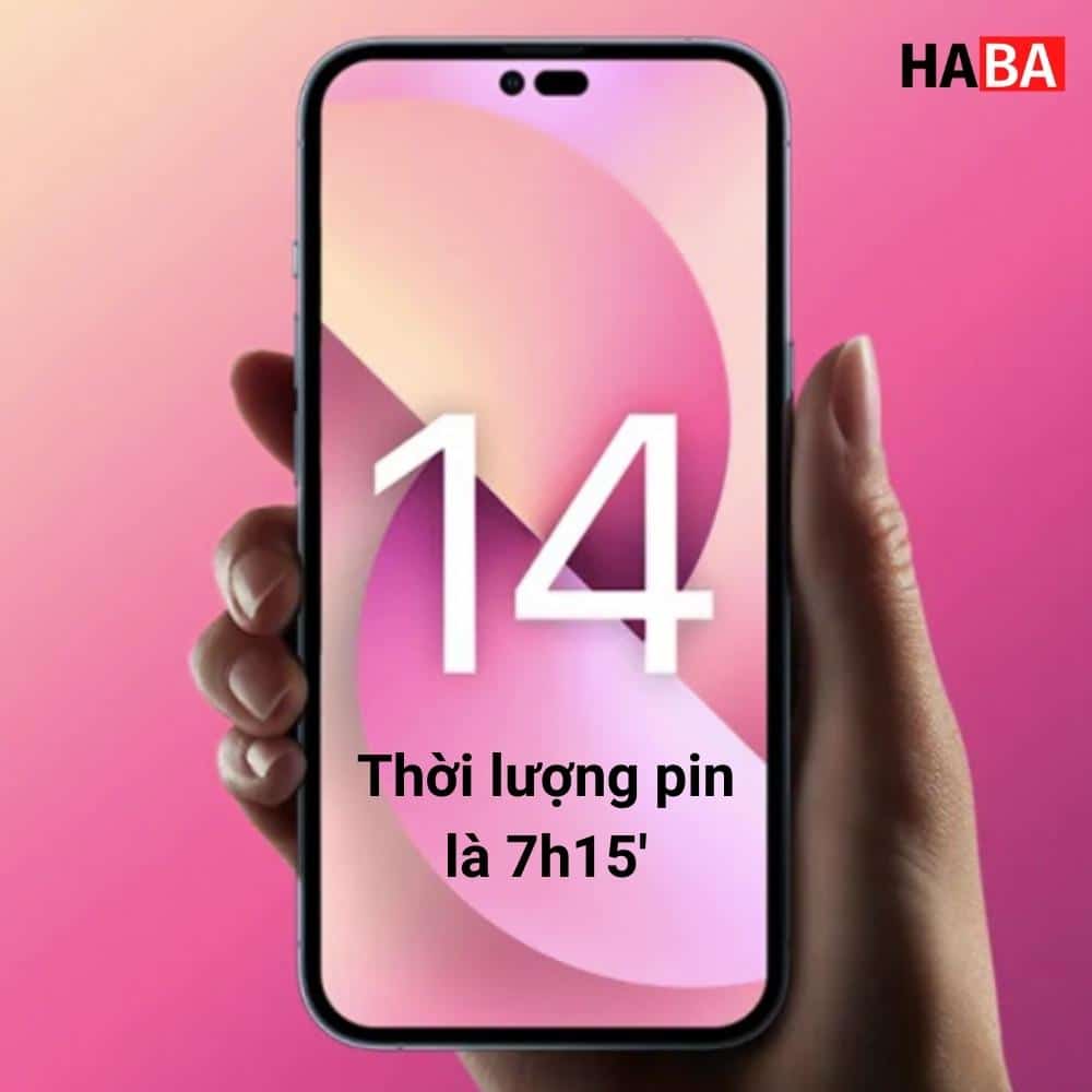 Thời lượng pin iphone 14