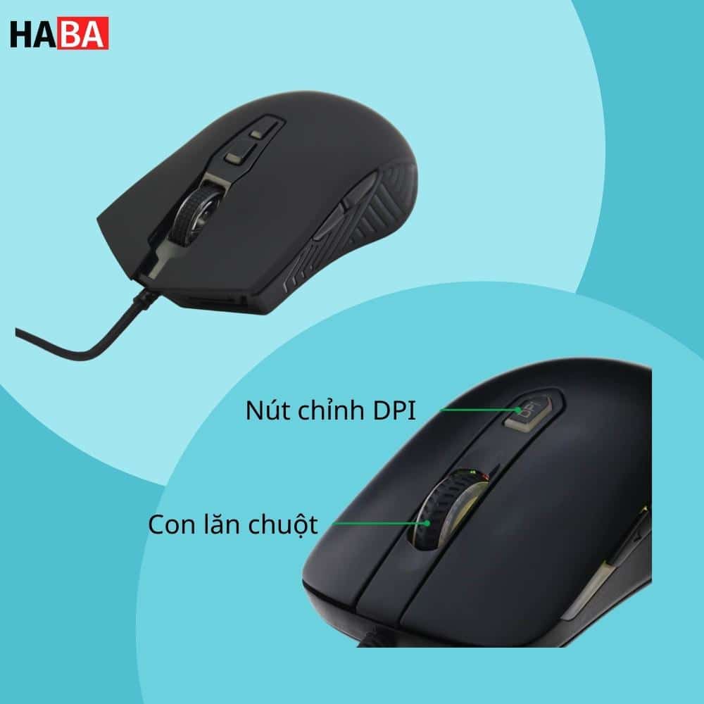 Sử dụng nút chỉnh trên chuột để chỉnh DPI