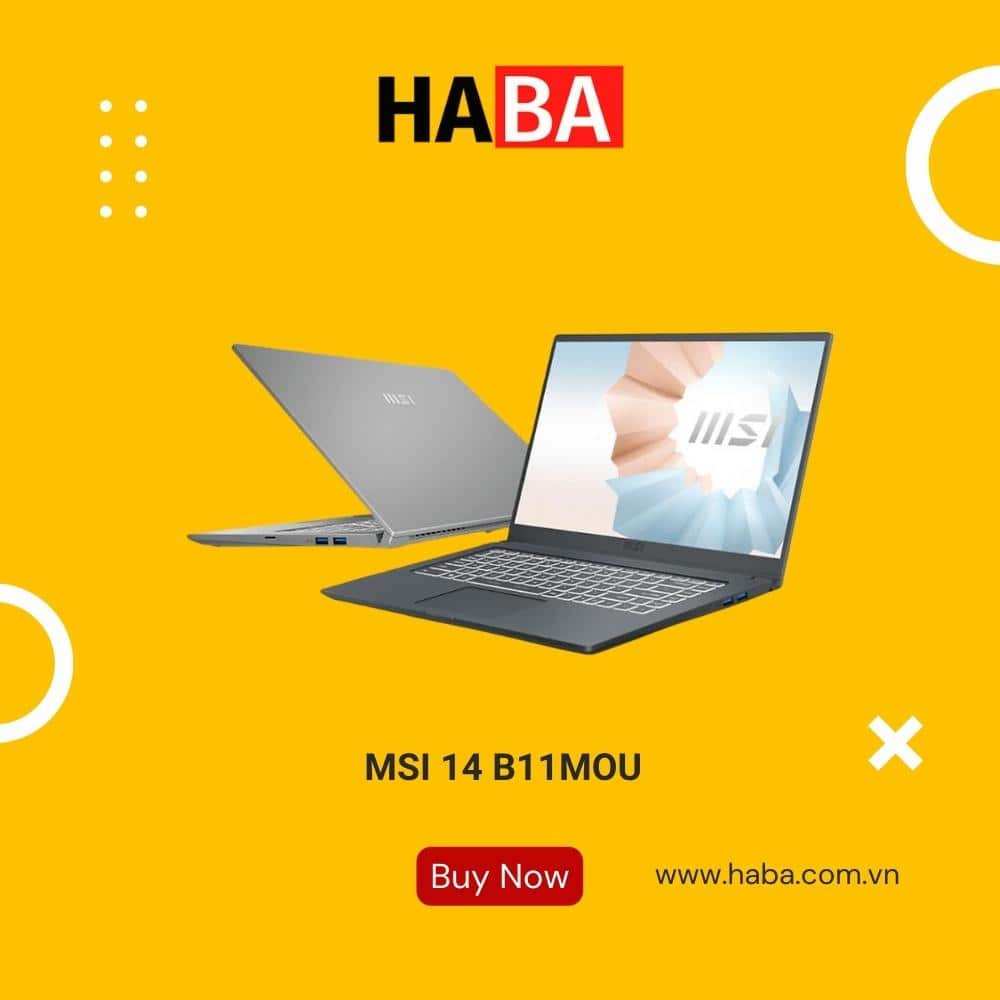 Máy tính xách tay MSI-14-MOU đứng đầu danh sách